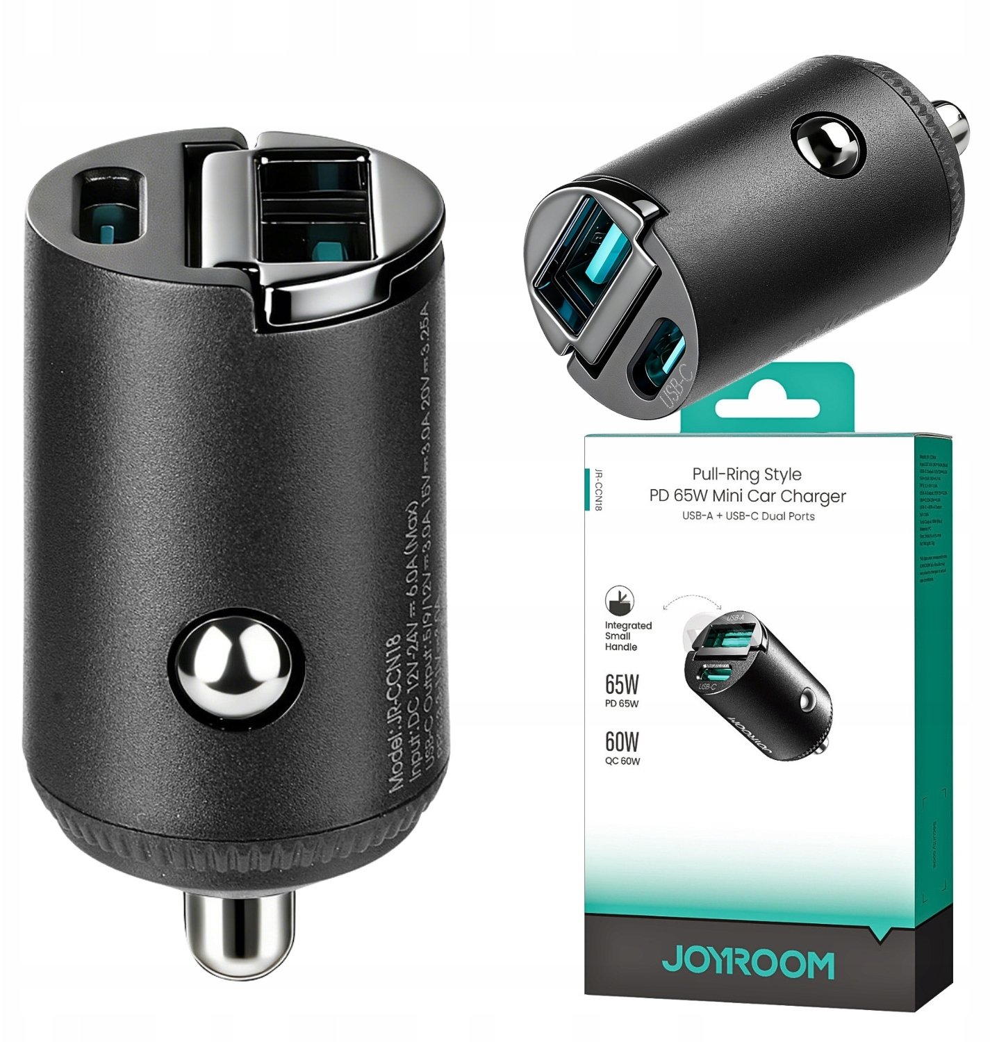 Joyroom Joyroom JR-CCN18 65W A+C Pull-Ring