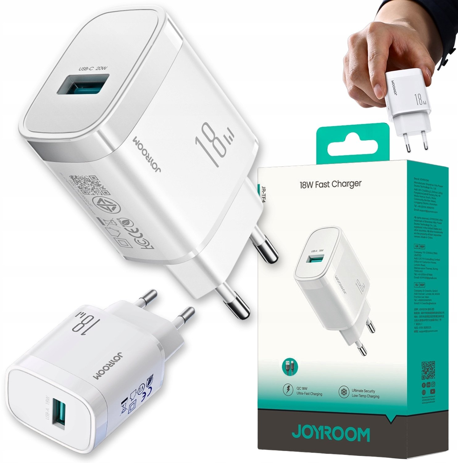 Joyroom JR-TF4 sieciowa USB-A 18 W