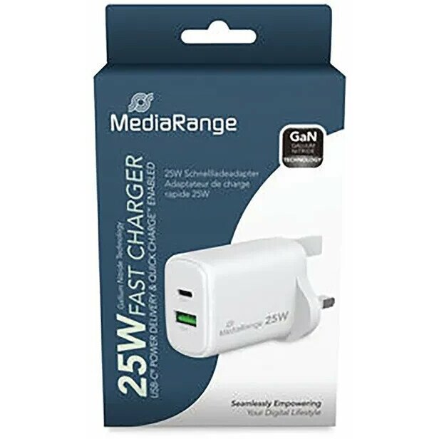MediaRange GaN 1x USB-A 1x USB-C