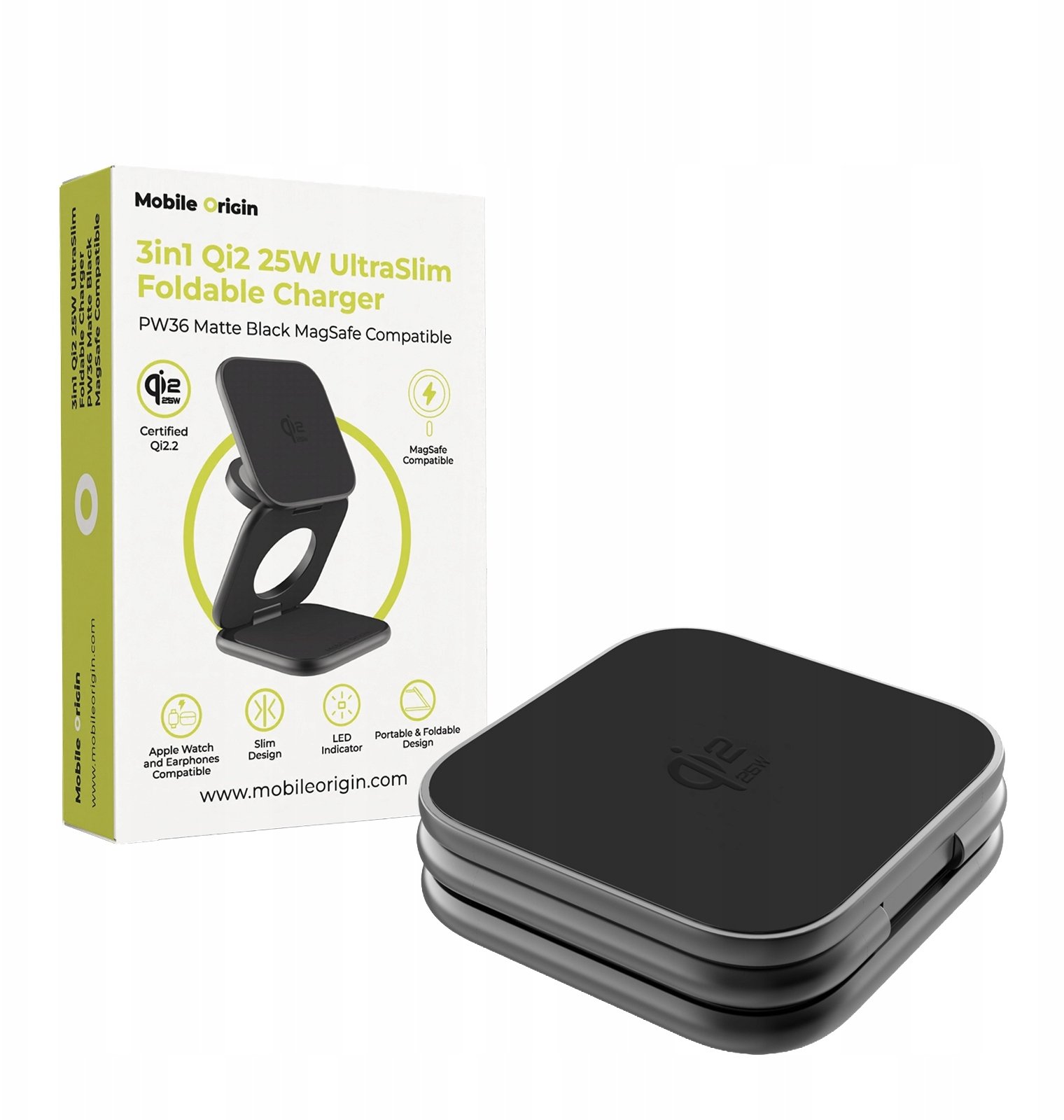 Mobile Origin 3in1 Qi2 UltraSlim Foldable