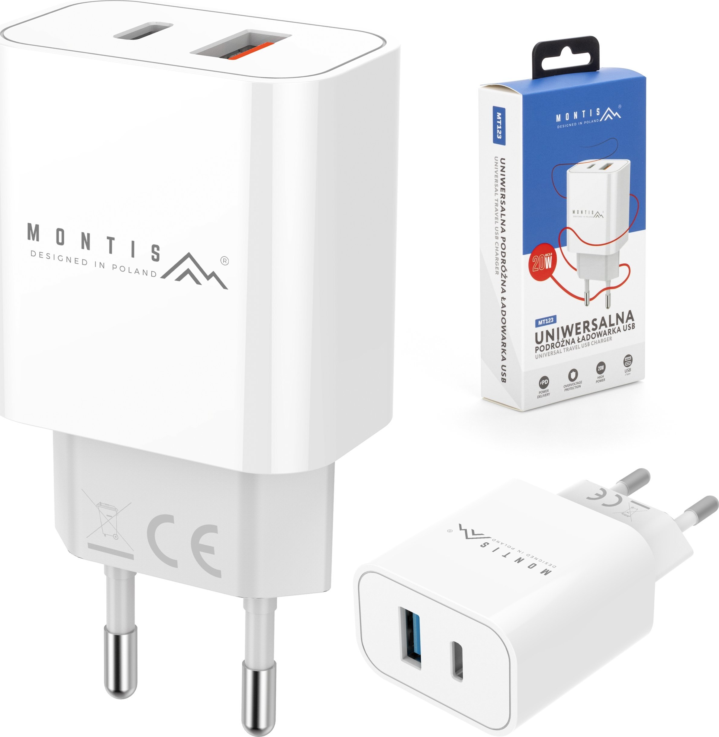 Montis MT123 1x USB-A 1x USB-C