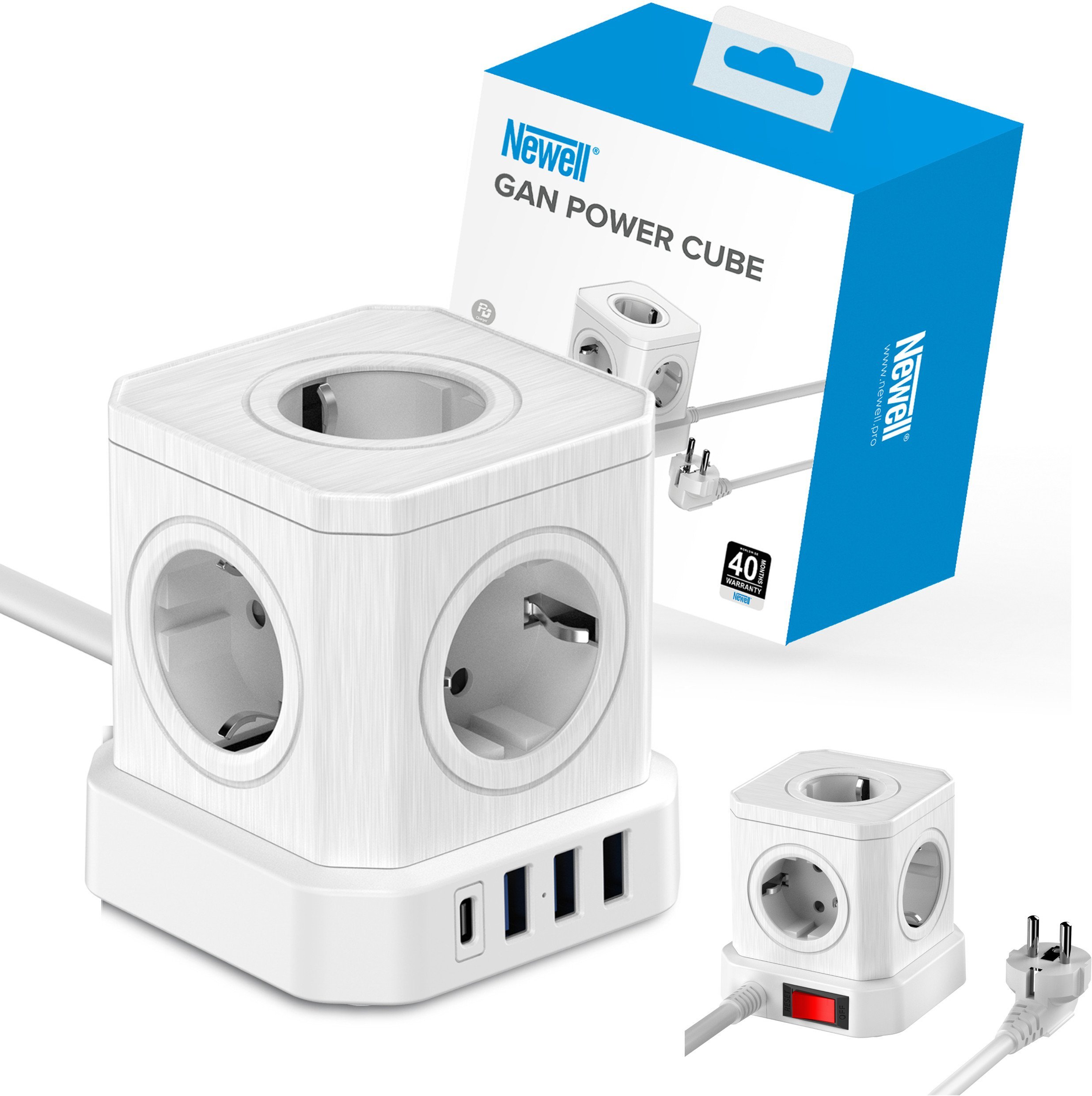 Newell GaN Power Cube 9w1 3x