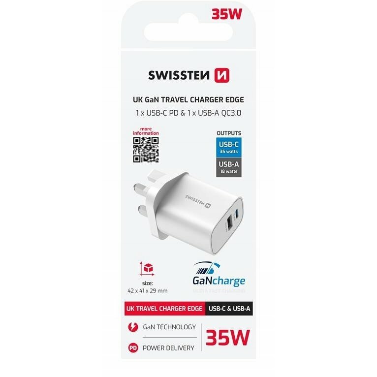 Swissten EDGE GaN  UK 1x USB-A