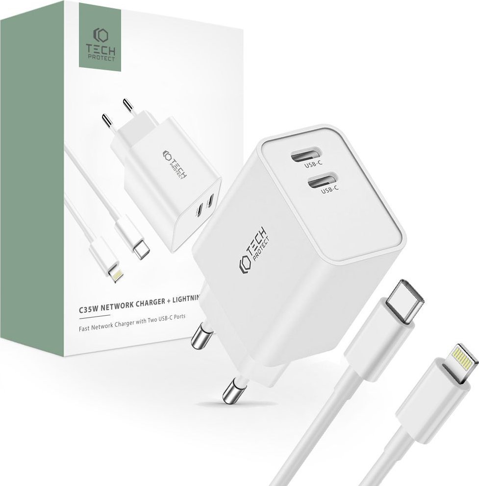 Tech-Protect C35W 2x USB-C 35W +