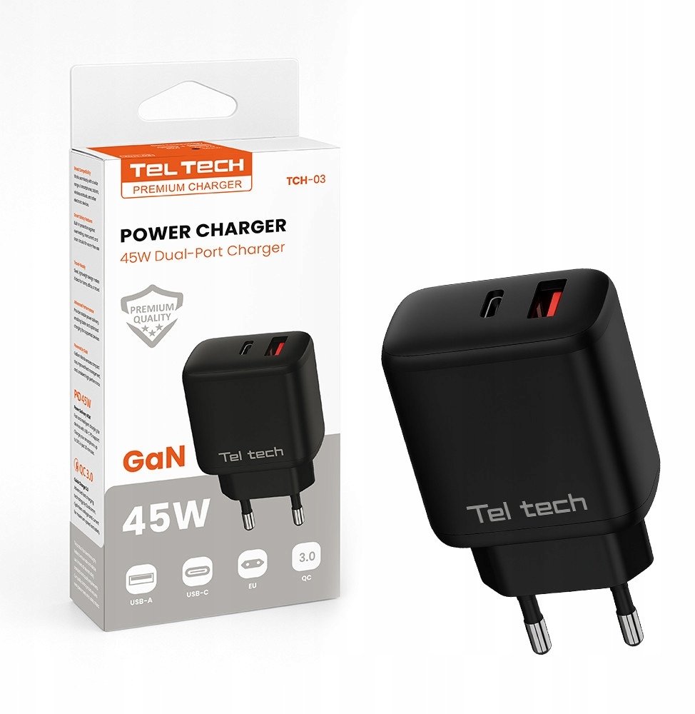 Teltech TCH-03 GaN 1x USB-A 1x