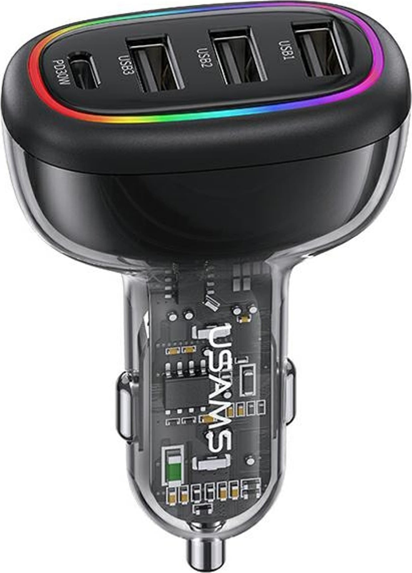 Usams Samochowoa 1xUSB-C 3xUSB-A C34 48W