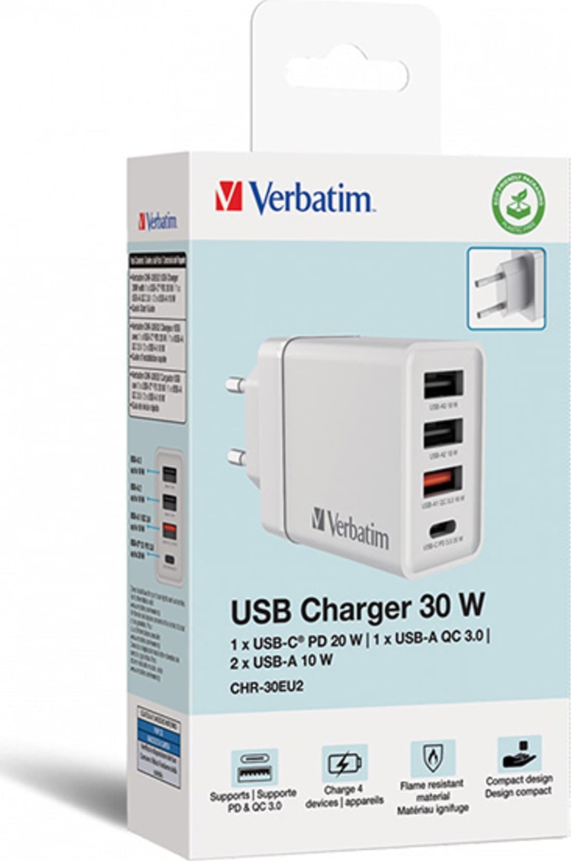 Verbatim CHR-30EU2 3x USB-A 1x USB-C