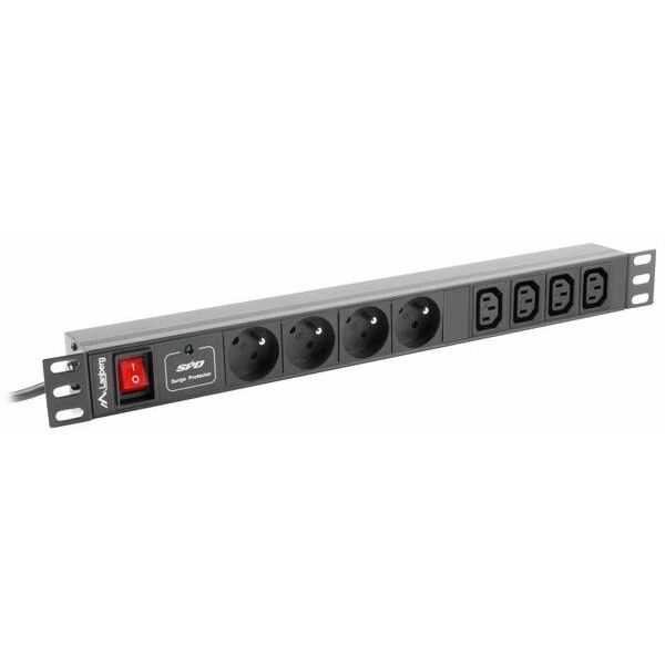 Lanberg  zasilająca PDU 19" 1U 4x
