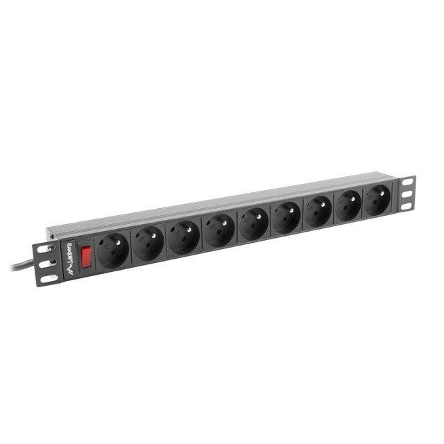 Lanberg  zasilająca PDU 19" 1U 9x