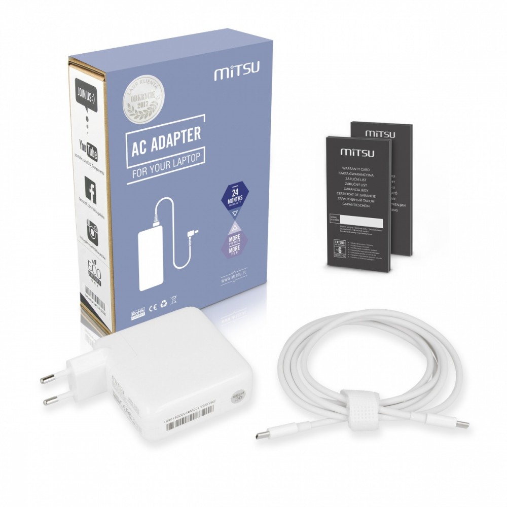 Mitsu Laptop power charger adapter 100W