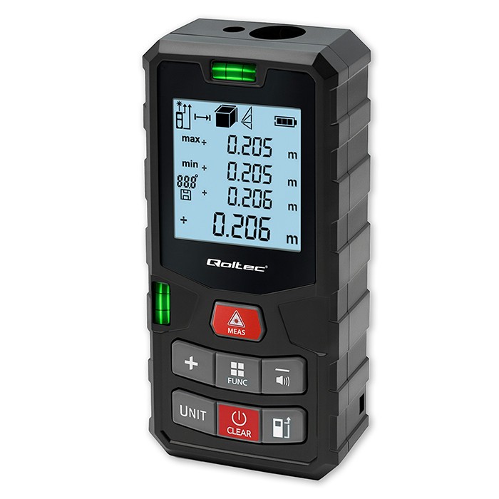 Qoltec Laser distance meter with bubble