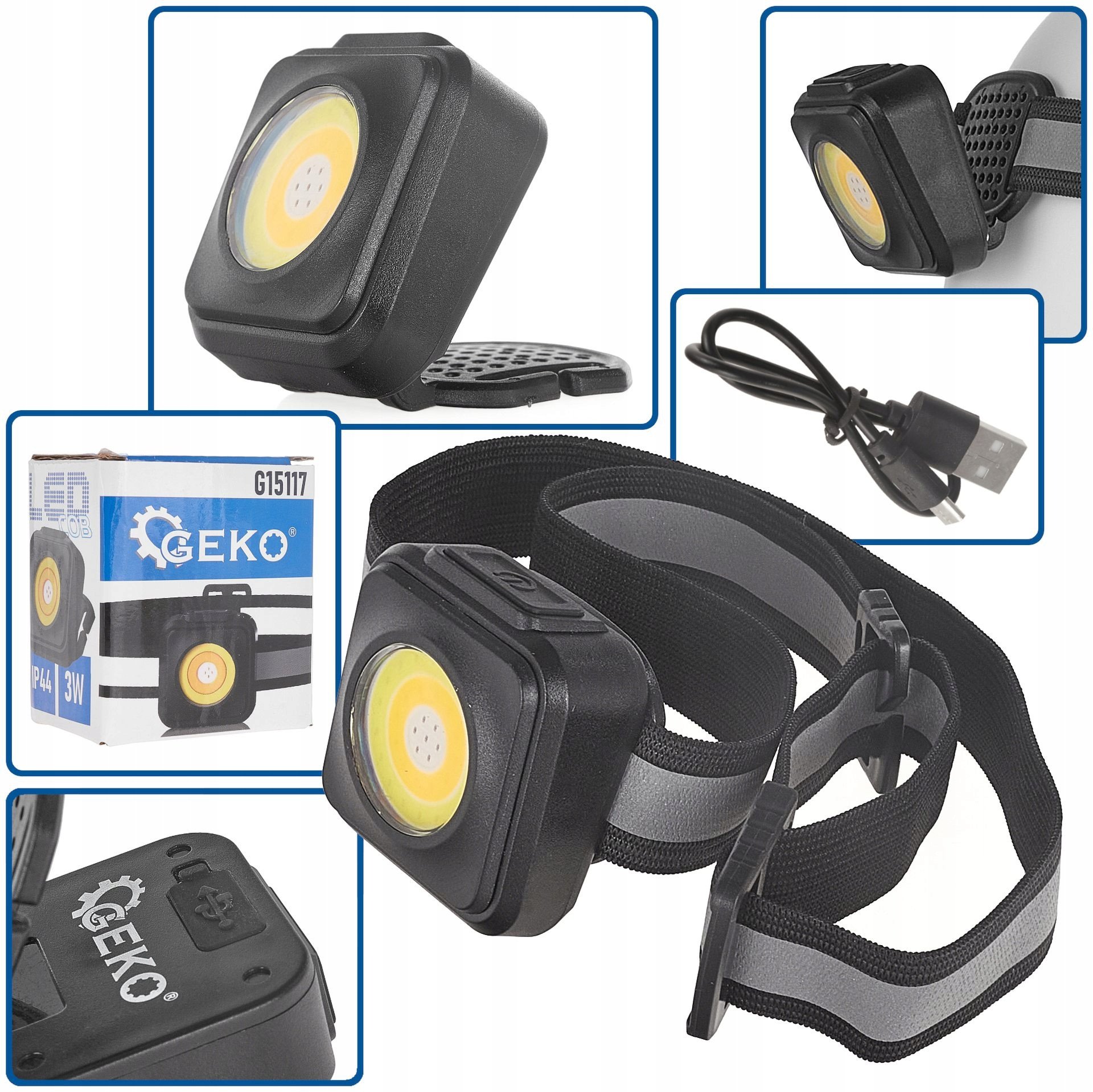Geko   wstrząsoodporna z odiem LED COB