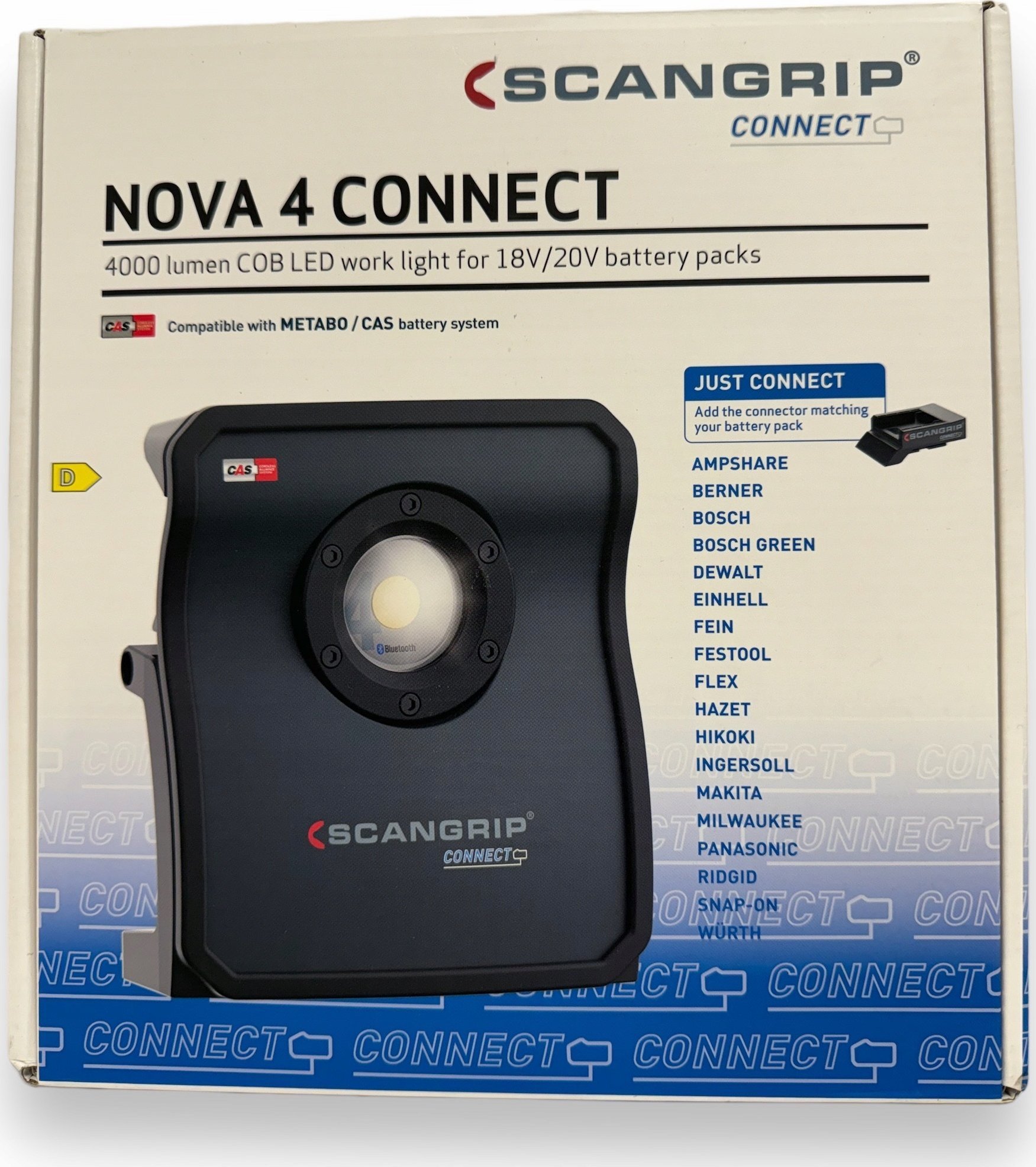 Scangrip Akumuliatorinio prožektoriaus NOVA 4 CONNECT