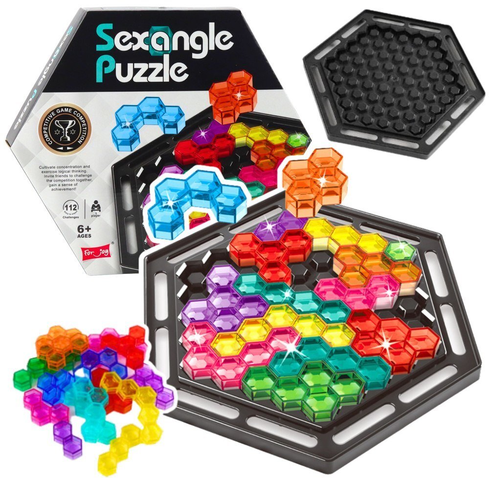 LeanToys Łamigłówka Sexangle Puzzle Tetris 16
