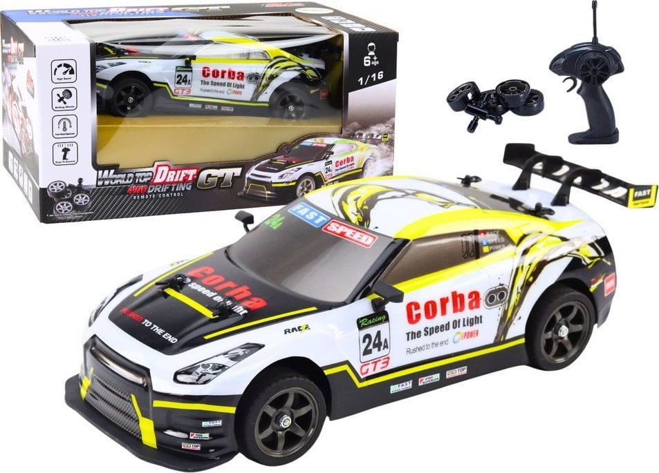 LeanToys Auto  RC 1:16 Drift  Biało-
