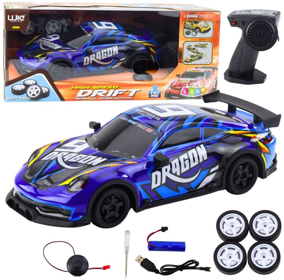 LeanToys Auto RC Podświetlana Karo Drift