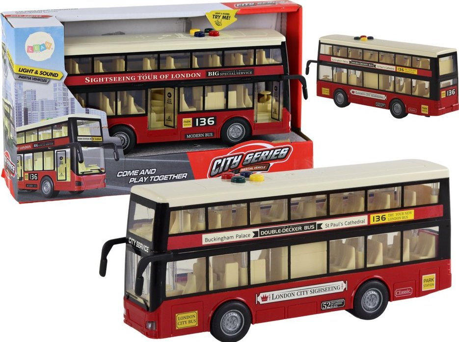 LeanToys Autobus Piętrowy 1:16 | 16934