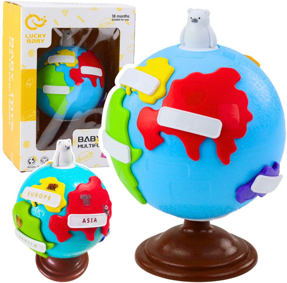 LeanToys  Globus   Kontynenty Obrotowy | 5905991052081