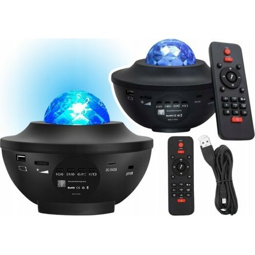 LeanToys  Gwiazd Lampka Led  Bluetooth Pilot