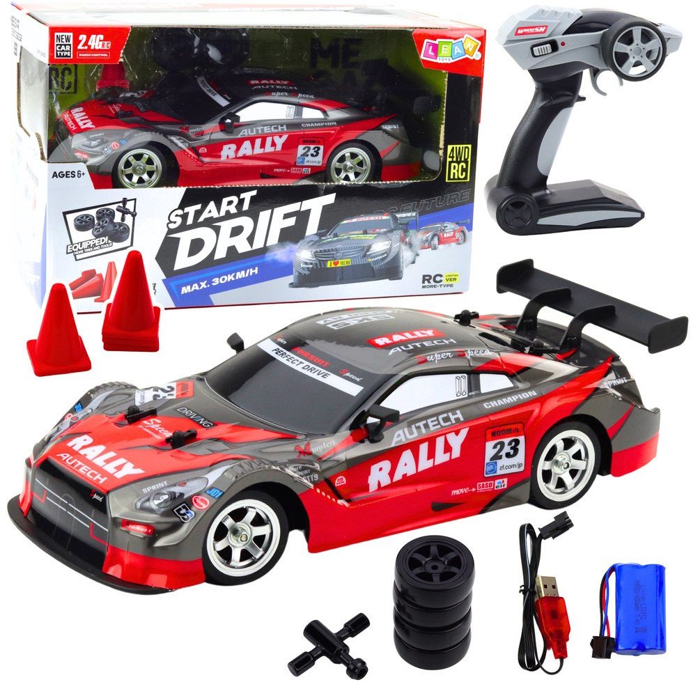LeanToys Auto Do Driftu RC Czerwono