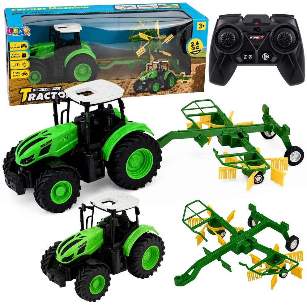 LeanToys RolniczyZgrabiarką RC 1:24 | 5907990205574