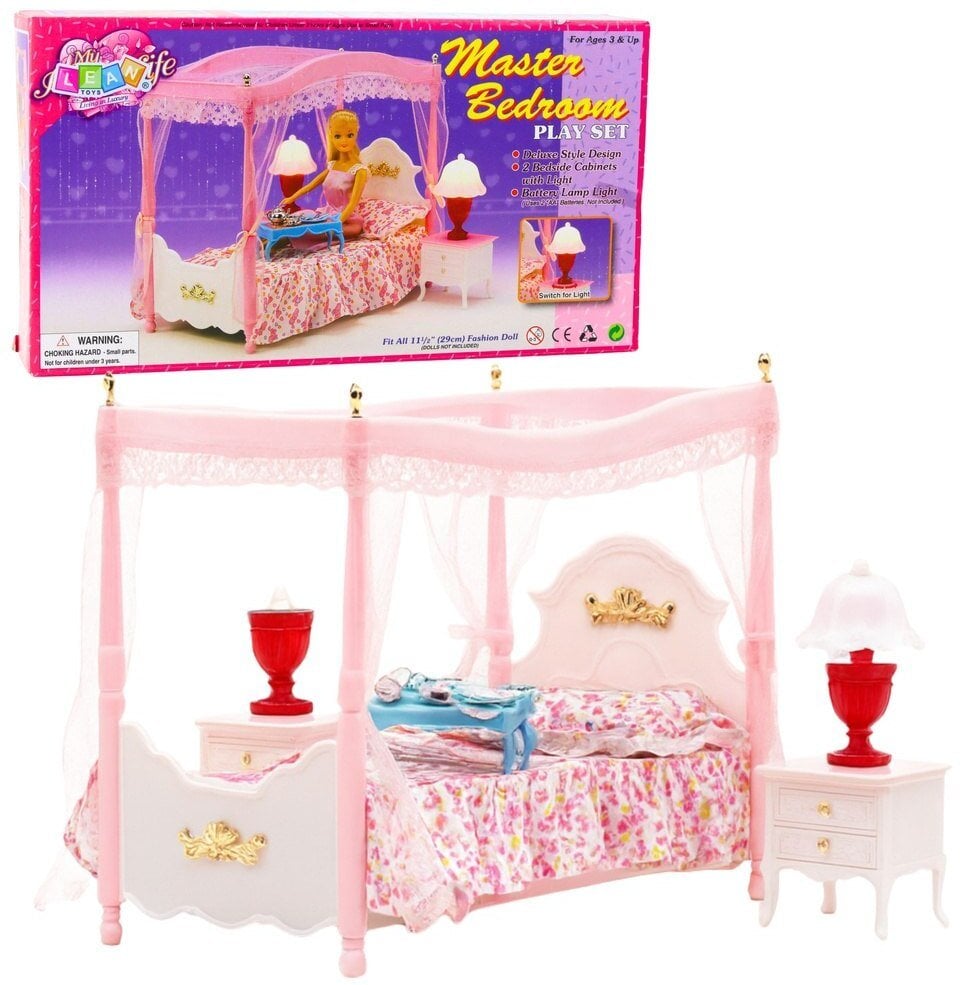 LeanToys     z Baldachimem Szafki Nocne Lampki