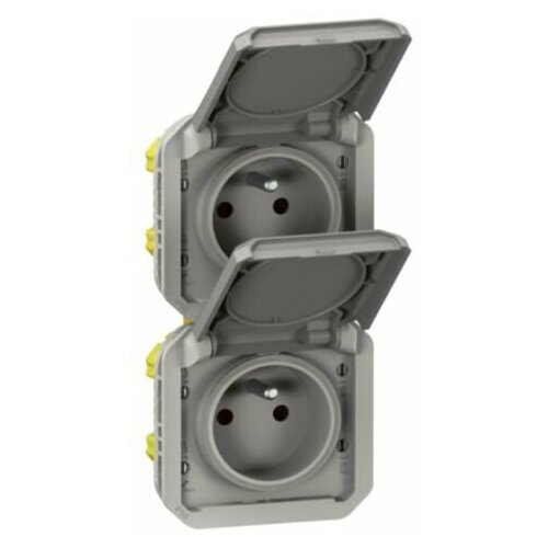 Legrand NOWE PLEXO 2x2P+Z pionowe mechanizm