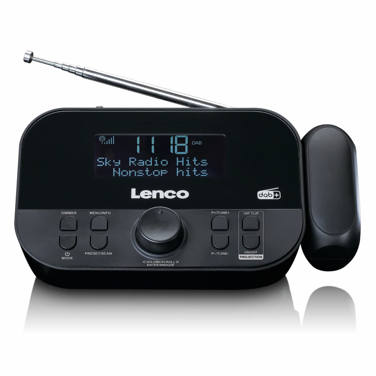 Lenco radio pulkstenisprojekciju,  CR-615BK | CR-615BK