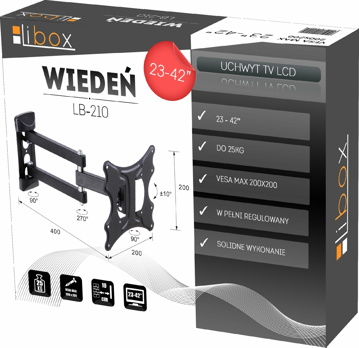 Libox  ścienny LB-210 23`` - 42``