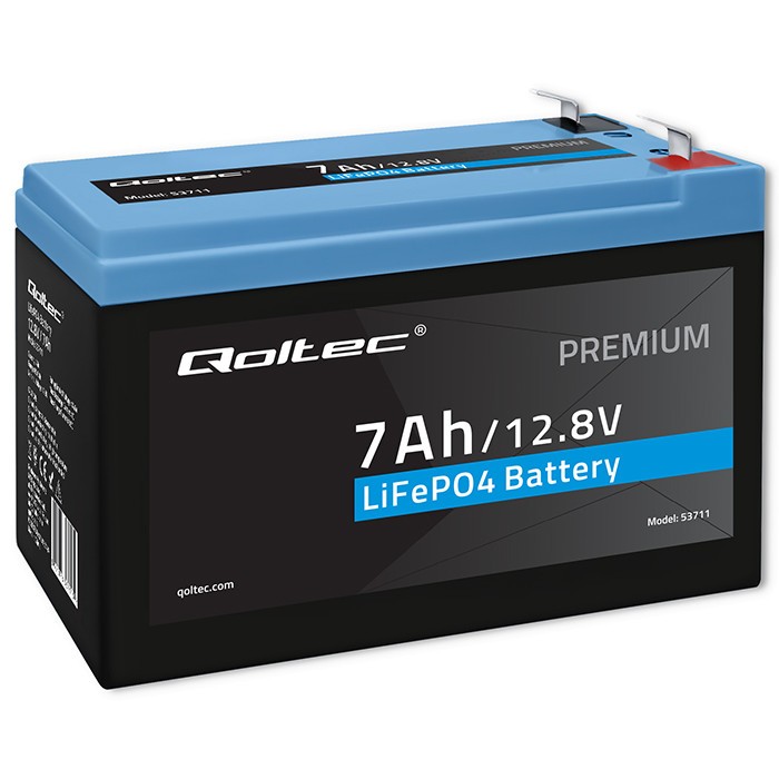 Qoltec LiFePO4 battery 12.8V 7Ah
