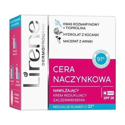 Lirene Cera Naczynkowa Nawilżający krem redukujący