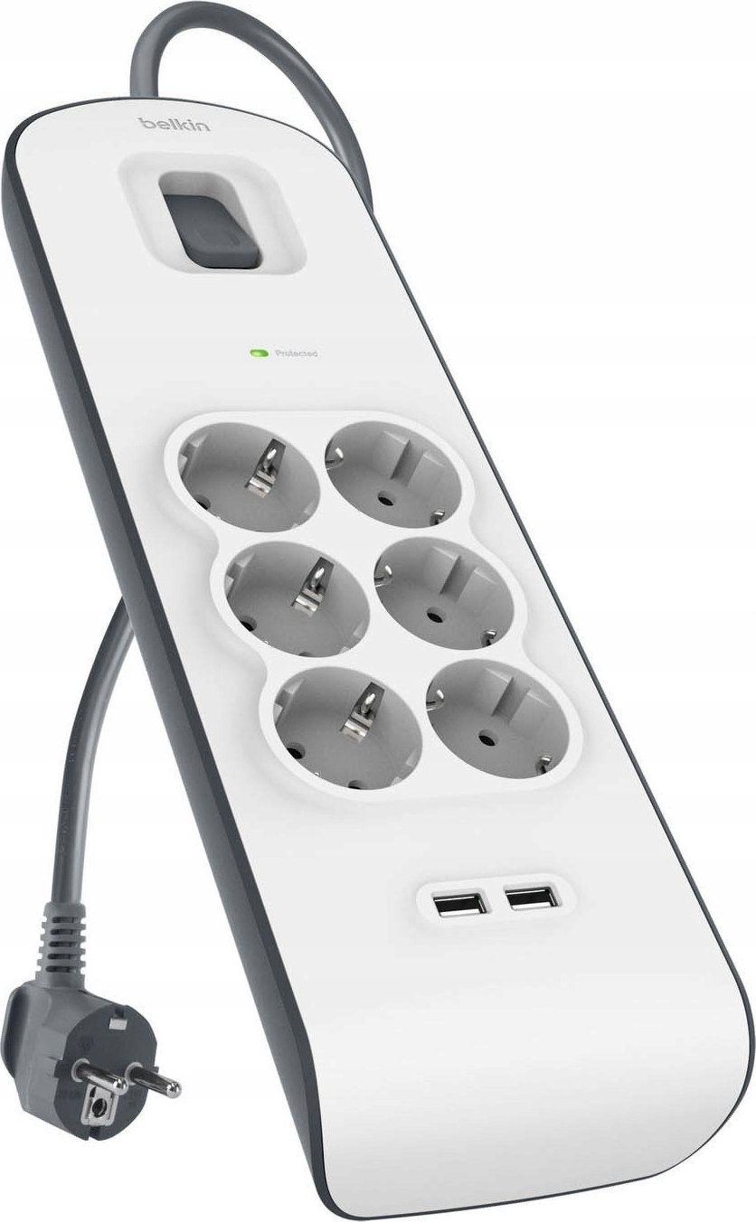 Zasilająca Belkin przeciwprzepięciowa 6  2 m