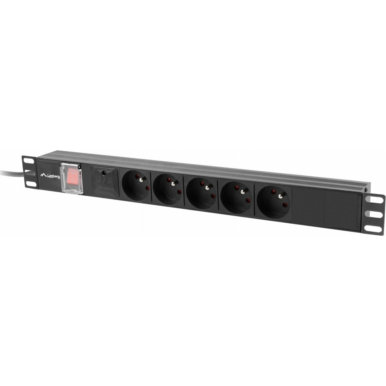 Zasilająca Lanberg PDU RACK przeciwprzepięciowa 5
