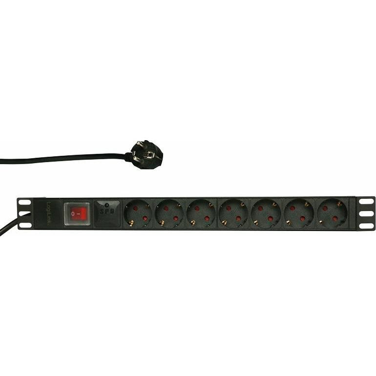 LogiLink  zasilająca PDU 19" 1U 7x