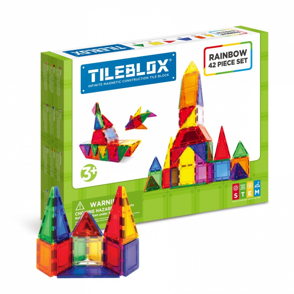 Magformers TILEBLOX TĘCZOWY 42 EL. |