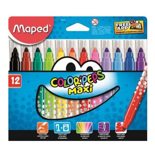 Maped Flamastry Colorpeps maxi ne 12