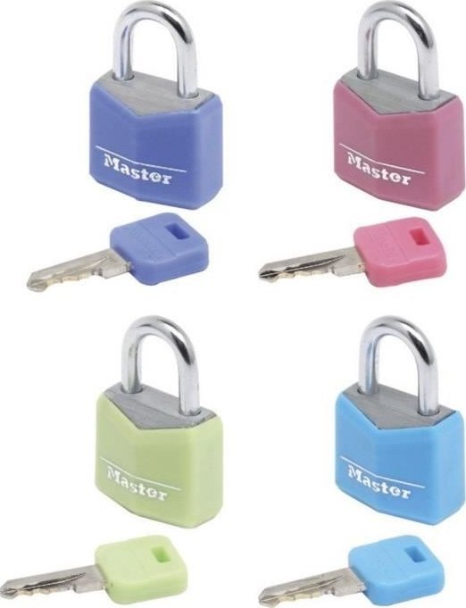Master Lock 4 Padlocks  20mm 9120EURQCOLNOP