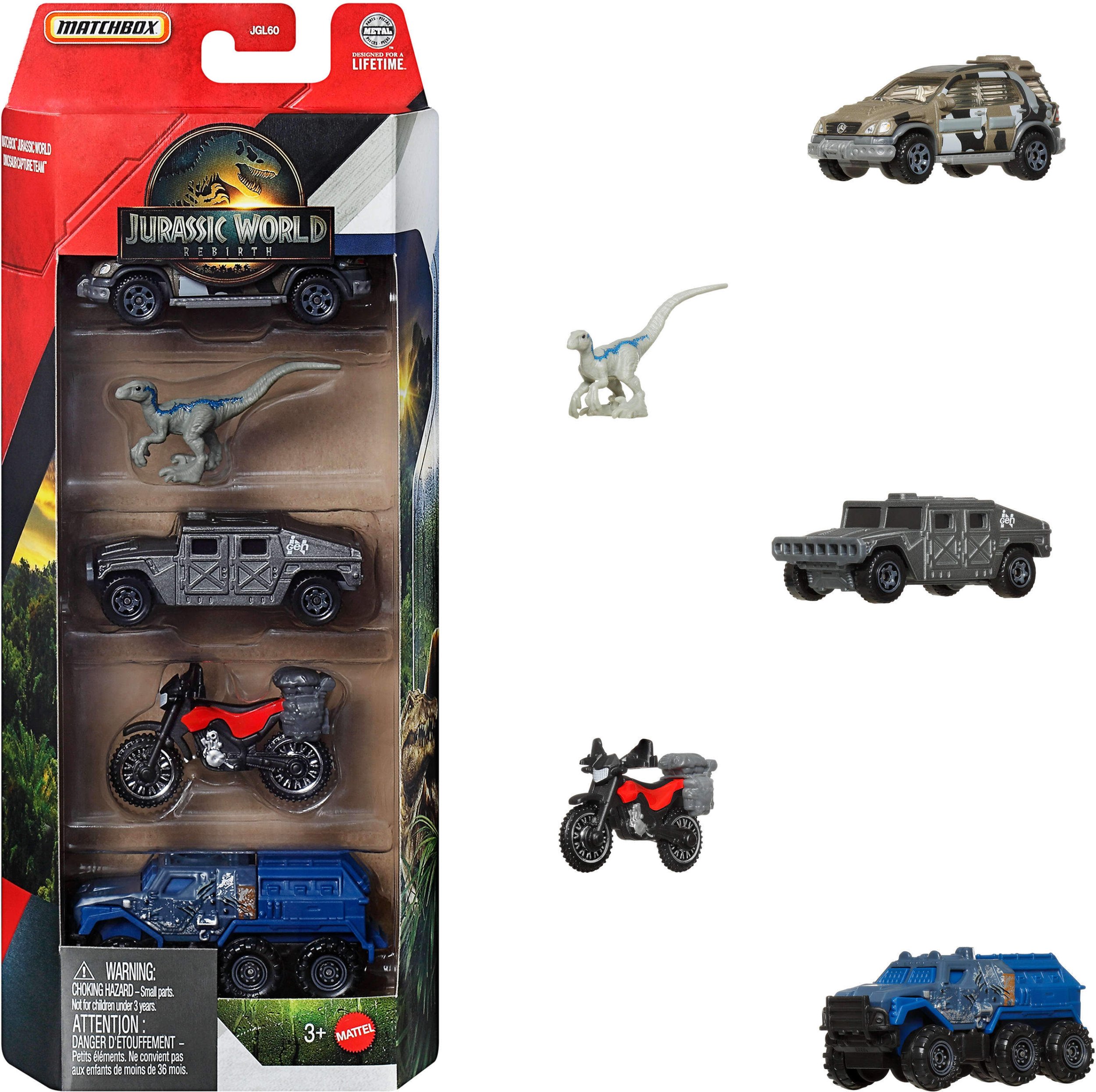 Mattel MB  4-PAK  JURASSIC JGL60 W12