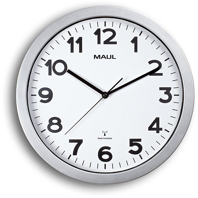 Maul Wall, Quartz clock, Circle, Silver