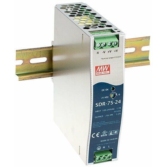 Meanwell Zasilacz  AC/DCszynę DIN 75W 88-264VAC
