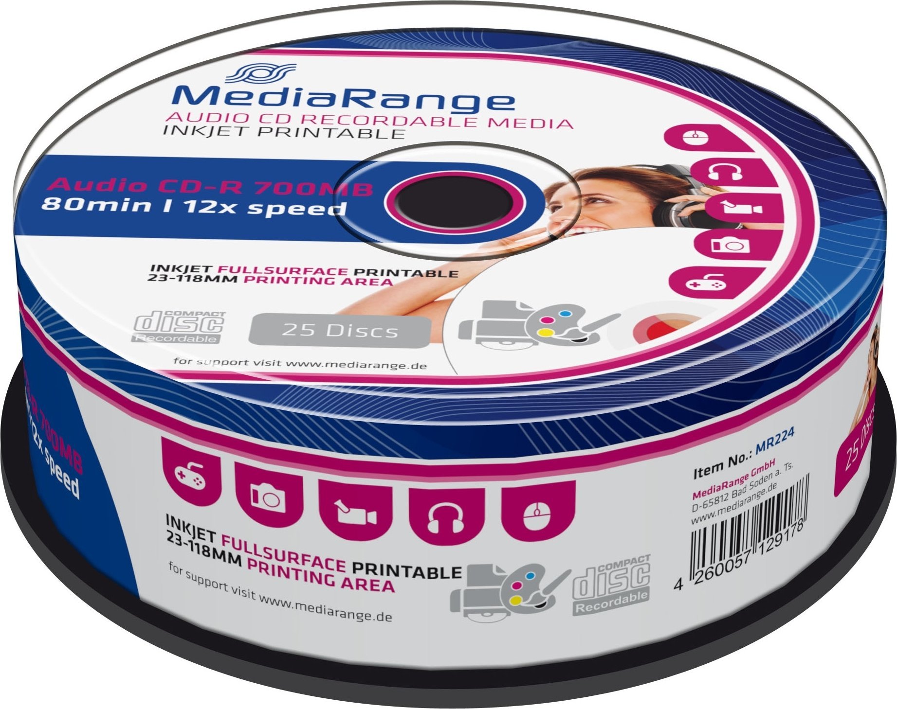 MediaRange CD-R 700 MB 12x 25