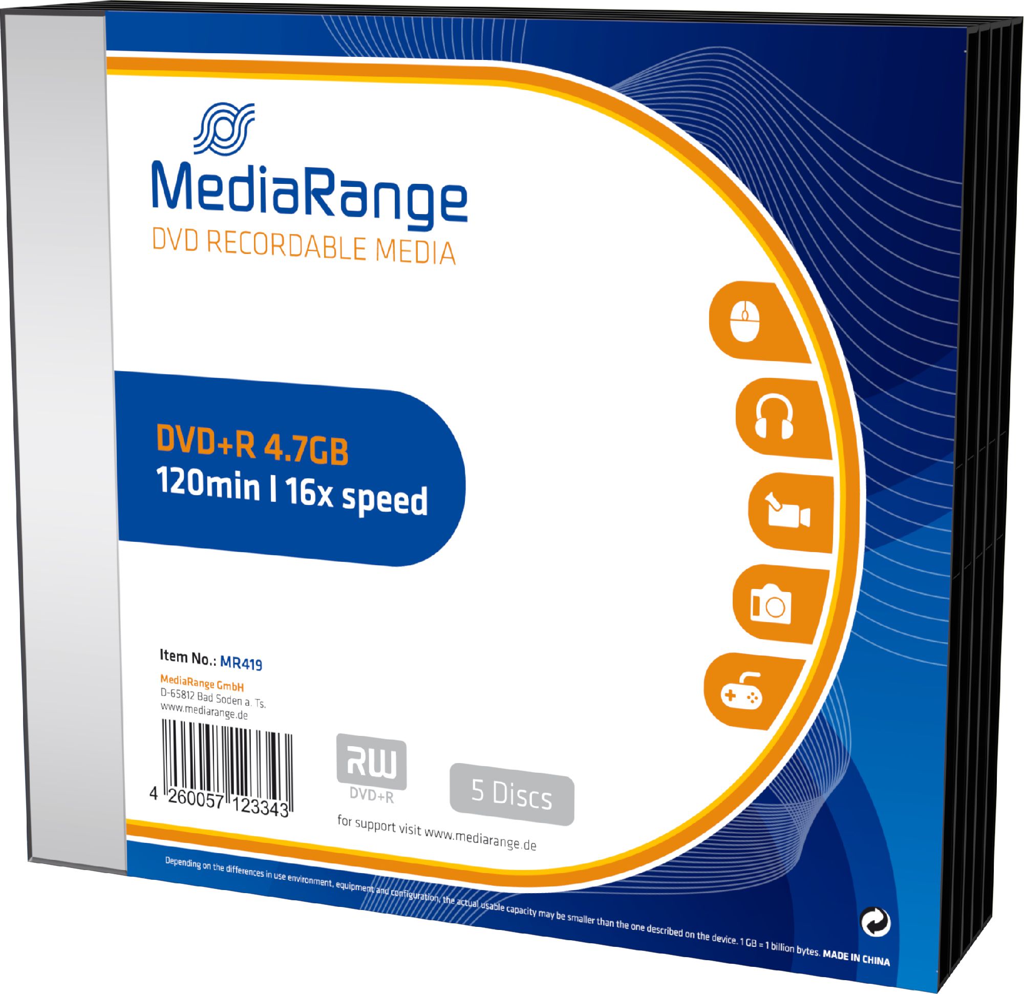 MediaRange DVD+R 4.7 GB 16x