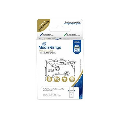 MediaRange Plastic tape cassette, for label