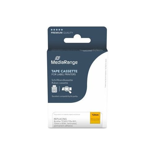 MediaRange  etykietowa Brother TZ-B31/TZe-B31 12mm 8m