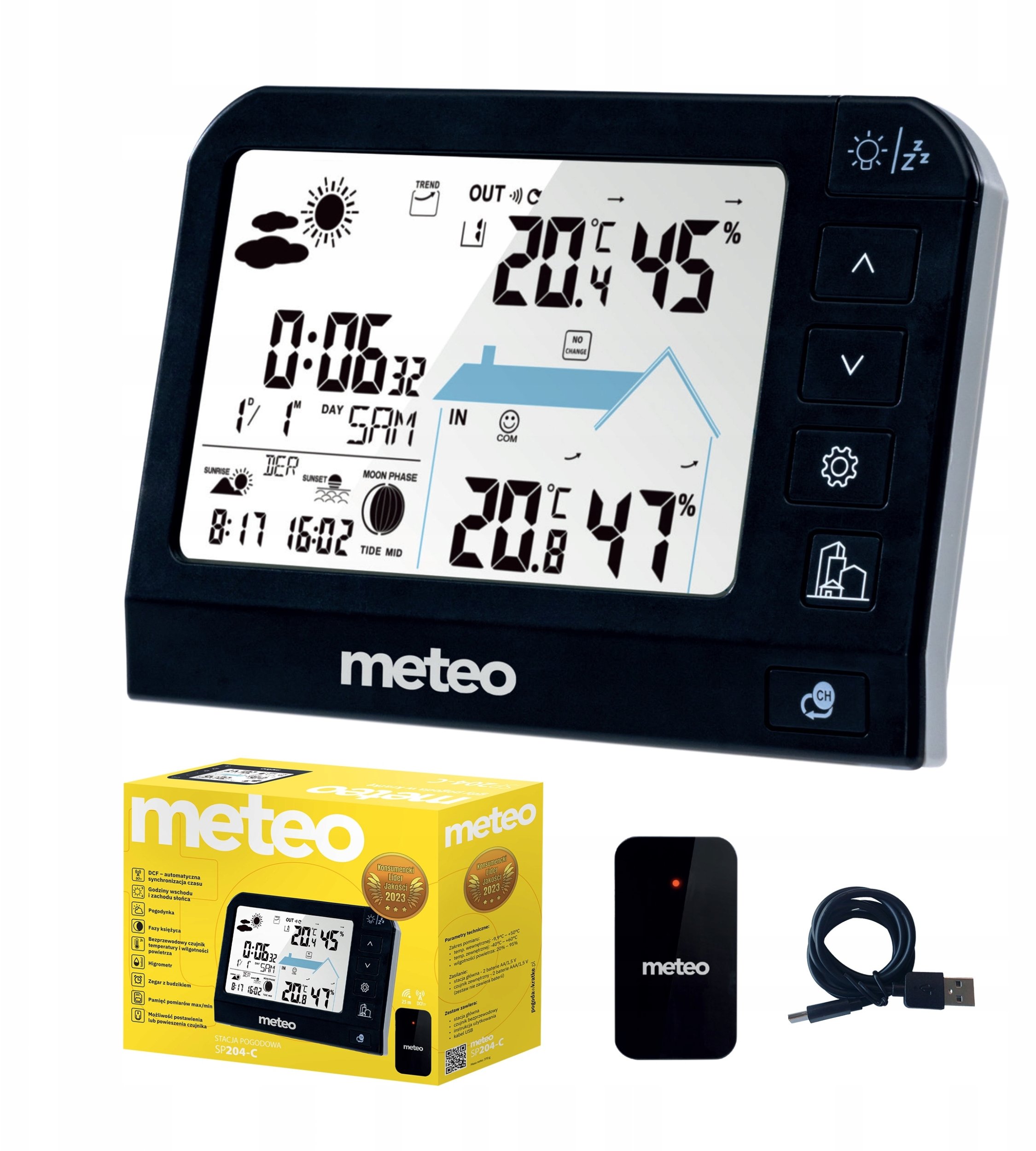 Meteo STACJA POGODOWA METEO SP204 POGODYNKA