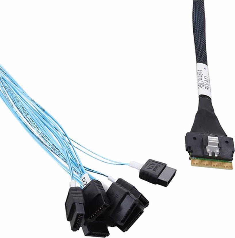 Micro Chip Adaptec Kabel SFF8654-> 8xSATA