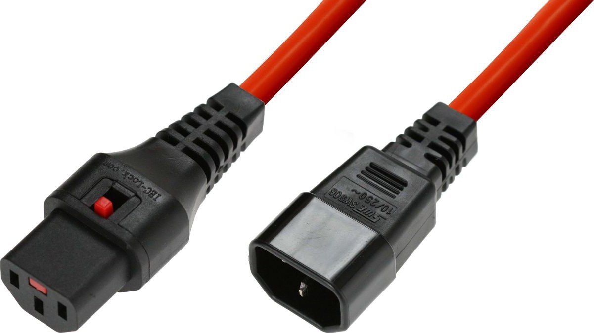 MicroConnect Microconnect MC-C13C14LOCK-1M zasilające C13 panel