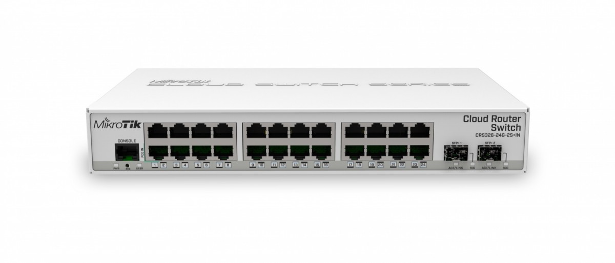 Unknown MikroTik Switch 24xGbE 2xSFP+ CRS326-24G-2S+I