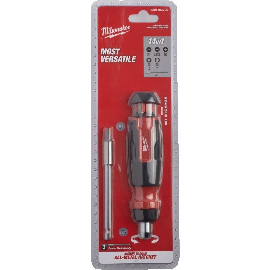 Milwaukee Screwdriver with bits 14in1 |