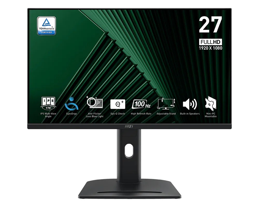 MSI Monitor PRO MP275PG 27 inches/LED/FHD/Flat/100Hz/Black